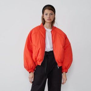 zara oversized bomber jacket